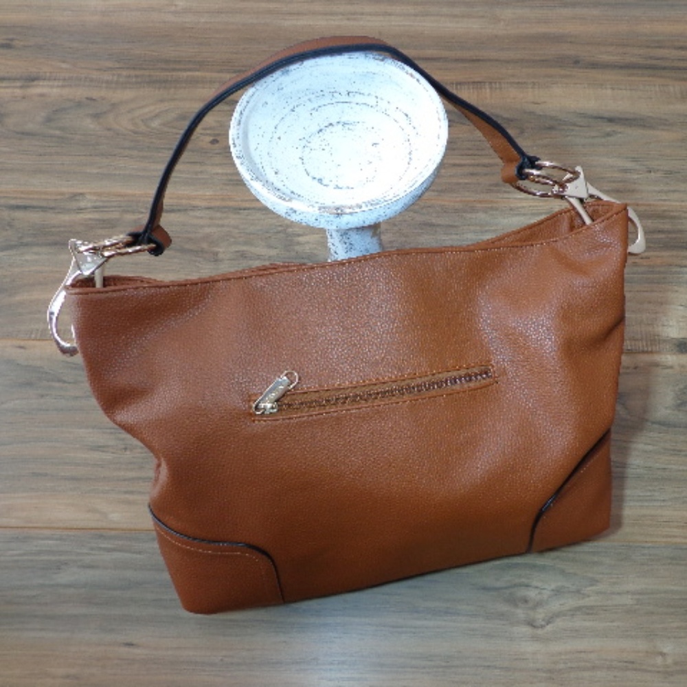 Dasein Womens Designer Classic Corner Patched Hobo
